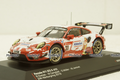 Porsche 911 GT3 R #31 24h Nürburgring 2019 Frikadelli Racing Team, LEGT43021, IXO 1:43