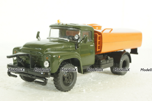 Зил-130 КО-002  Поливомоечная, Хаки/оранж,  Автомобиль на службе №80 1:43