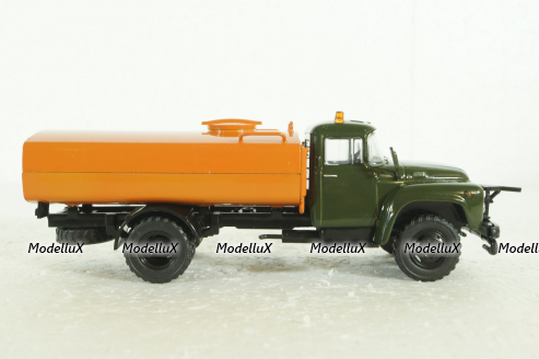 Зил-130 КО-002  Поливомоечная, Хаки/оранж,  Автомобиль на службе №80 1:43