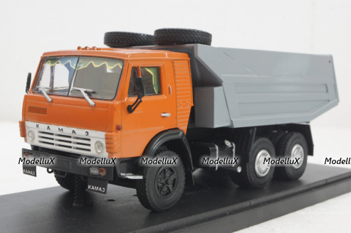 Камаз-5511, самосвал, оранжевый/серый, Конверсия 1:43