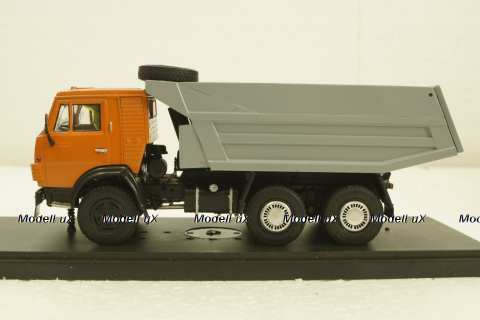 Камаз-5511, самосвал, оранжевый/серый, Конверсия 1:43