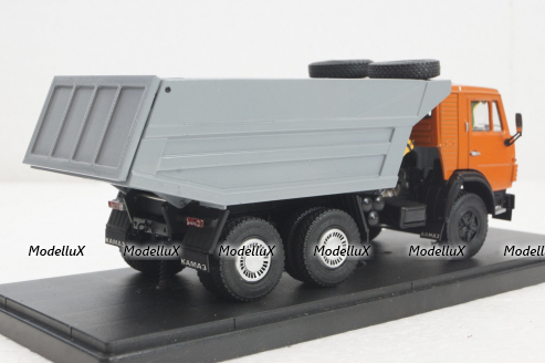 Камаз-5511, самосвал, оранжевый/серый, Конверсия 1:43