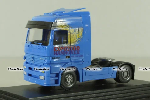 Mercedes Actros solo tractor EXPO 2000, blue 50801, Wiking 1:87