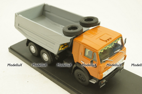 Камаз-5511, самосвал, оранжевый/серый, Конверсия 1:43