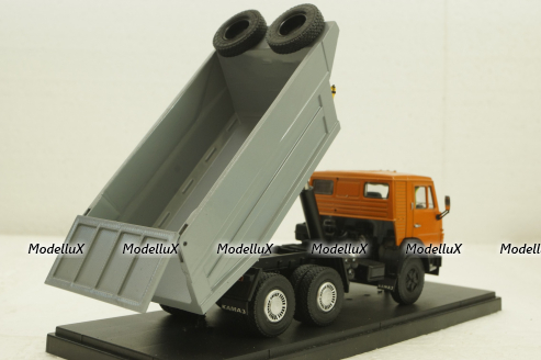 Камаз-5511, самосвал, оранжевый/серый, Конверсия 1:43