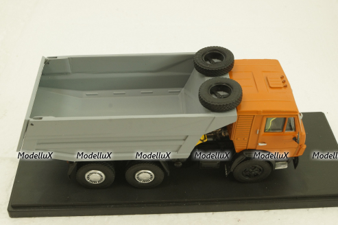Камаз-5511, самосвал, оранжевый/серый, Конверсия 1:43