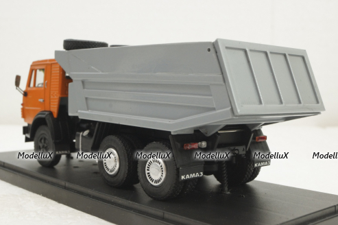 Камаз-5511, самосвал, оранжевый/серый, Конверсия 1:43