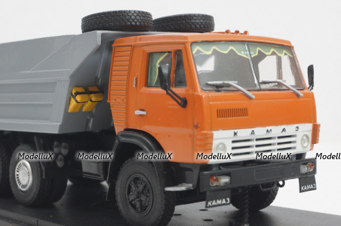 Камаз-5511, самосвал, оранжевый/серый, Конверсия 1:43