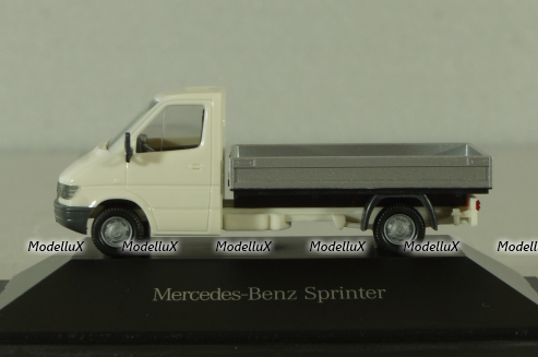 Mercedes Sprinter truck (W901) 1995, white/grey, B66000031, Herpa 1:87