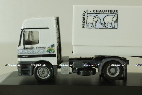 Mercedes Actros 1853 Planensattelzug 2/3 "Promote Chauffeur", B66000283, Herpa 1:87