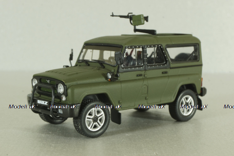 Уаз-3153Г (ТС-3132) Гусар 2013, хаки,  AUNS007, Автолегенды, Уаз на службе №7, 1:43