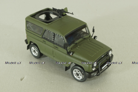 Уаз-3153Г (ТС-3132) Гусар 2013, хаки,  AUNS007, Автолегенды, Уаз на службе №7, 1:43