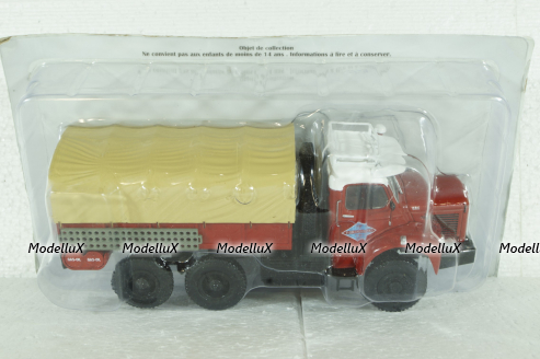 Berliet GBC 8M 6x6 Truck Telonato 3-ASSI, red, G111A003, Berliet Collection #003, Hachette 1:43