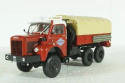 Berliet GBC 8M 6x6 Truck Telonato 3-ASSI, red, G111A003, Berliet Collection #003, Hachette 1:43