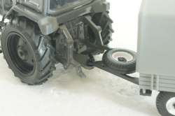 МТЗ-80, Беларусь, трактор с прицепом, серый, Агат 1:43