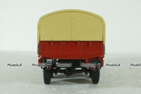 Berliet GBC 8M 6x6 Truck Telonato 3-ASSI, red, G111A003, Berliet Collection #003, Hachette 1:43
