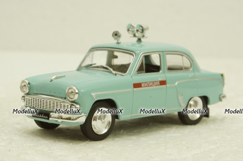 Москвич-407 Милиция голубой, Автолегенды Спецвипуск №3 1:43