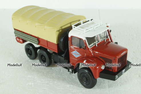 Berliet GBC 8M 6x6 Truck Telonato 3-ASSI, red, G111A003, Berliet Collection #003, Hachette 1:43