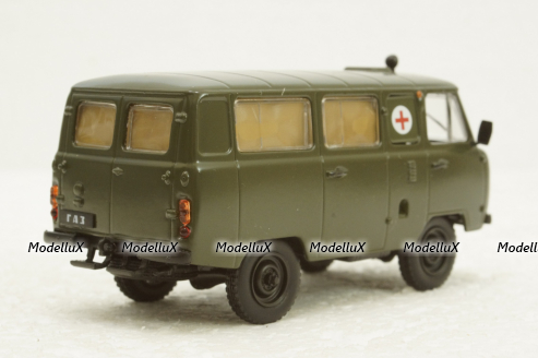 Уаз-452А Медицинский хаки, Автолегенды СССР и Соцстран №244 1:43