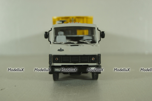 МАЗ-6422 (ранний) с п/прицепом самосвалом МАЗ-9506-20  1990, серый/желтый, Автоистория 1:43