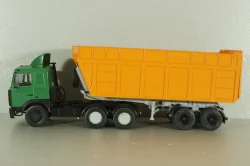 МАЗ-6422 с п/прицепом самосвалом  МАЗ-9506-30, зеленый/оранжевый, 101531, Автоистория 1:43