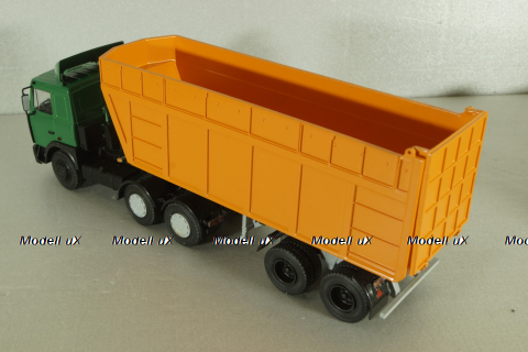 МАЗ-6422 с п/прицепом самосвалом  МАЗ-9506-30, зеленый/оранжевый, 101531, Автоистория 1:43