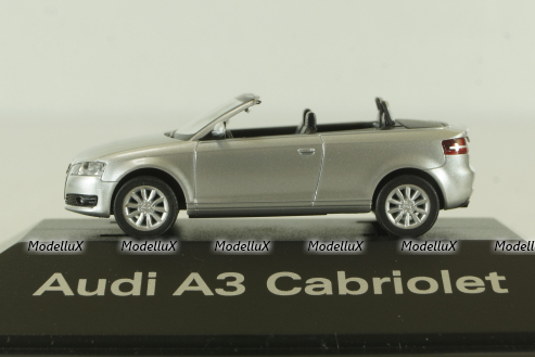 Audi A3 Cabriolet (8P), 2006 Silver, 501.08.033.12, Herpa 1:87