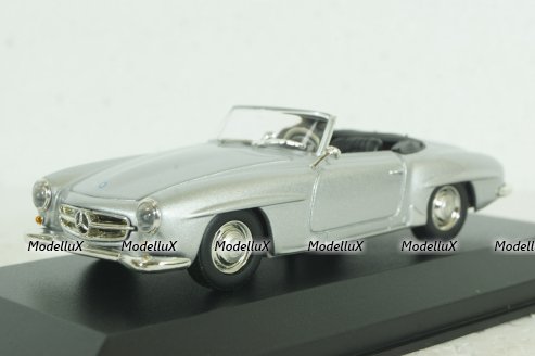 Mercedes 190 SL (W121) 1955, silver, 940033130, Maxichamps 1:43