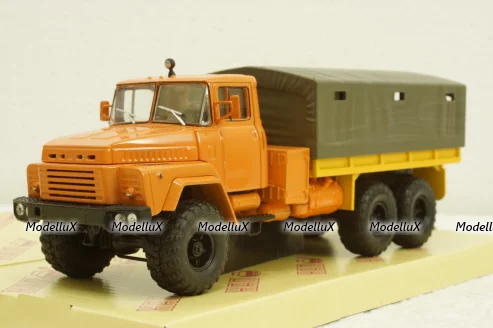 Краз-260 борт с тентом, оранжевый 1980, Н290, Наш Автопром 1:43