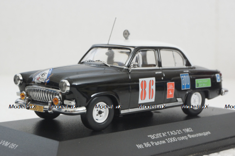 Газ-21 Волга 1962г., №86 Ралли 1000 озер, Финляндия, VVM051, VVM 1:43