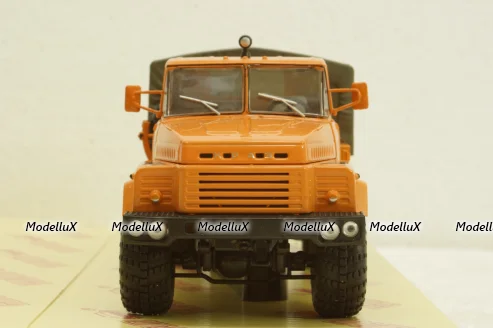 Краз-260 борт с тентом, оранжевый 1980, Н290, Наш Автопром 1:43