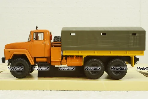 Краз-260 борт с тентом, оранжевый 1980, Н290, Наш Автопром 1:43