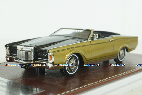 Lincoln Continental Mark III Convertible (1971), black/gold, GIM011A, GIM 1:43