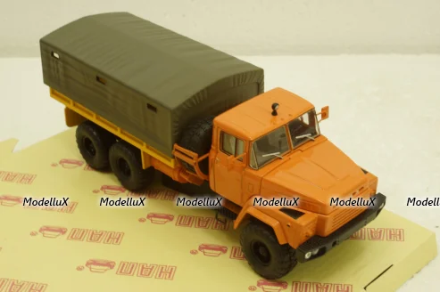 Краз-260 борт с тентом, оранжевый 1980, Н290, Наш Автопром 1:43