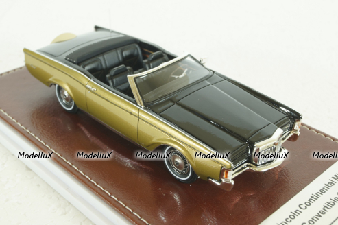 Lincoln Continental Mark III Convertible (1971), black/gold, GIM011A, GIM 1:43