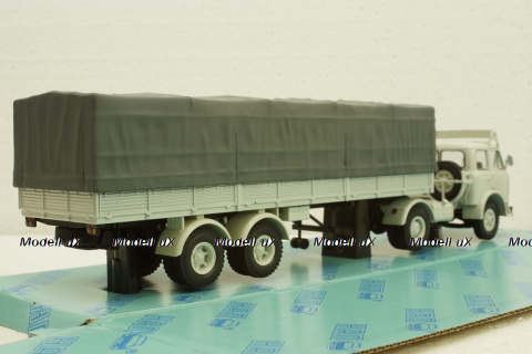 Маз-504В с п/прицепом 5205А Совстрансавто белый, Н789, Наш Автопром 1:43