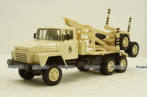 Краз-6437 лесовоз бежевый, Н729, Наш Автопром 1:43