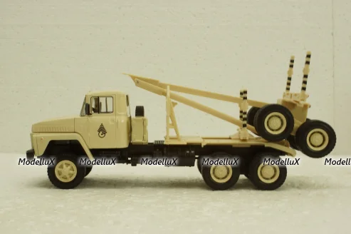 Краз-6437 лесовоз бежевый, Н729, Наш Автопром 1:43