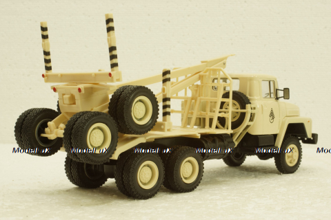Краз-6437 лесовоз бежевый, Н729, Наш Автопром 1:43