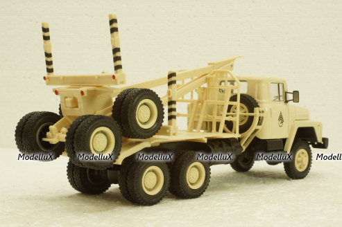 Краз-6437 лесовоз бежевый, Н729, Наш Автопром 1:43