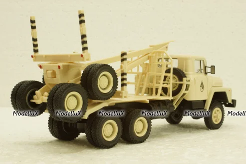 Краз-6437 лесовоз бежевый, Н729, Наш Автопром 1:43