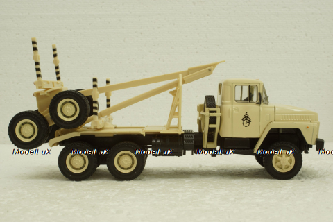 Краз-6437 лесовоз бежевый, Н729, Наш Автопром 1:43
