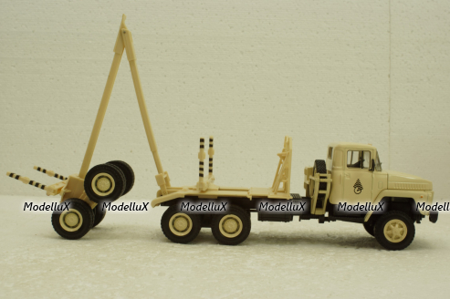 Краз-6437 лесовоз бежевый, Н729, Наш Автопром 1:43