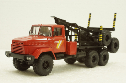 Краз-64372 лесовоз красный, Н731, Наш Автопром 1:43