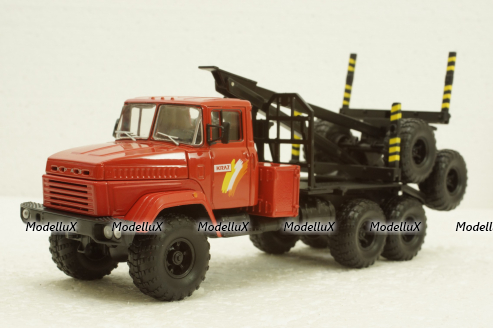 Краз-64372 лесовоз красный, Н731, Наш Автопром 1:43
