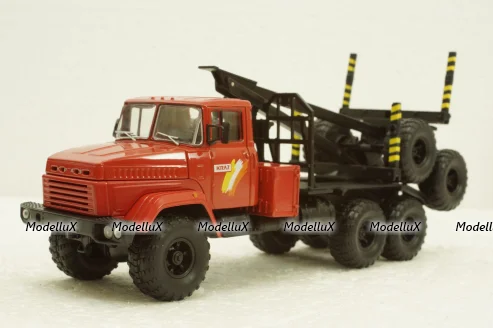 Краз-64372 лесовоз красный, Н731, Наш Автопром 1:43