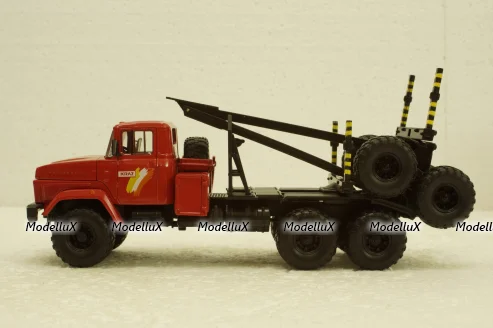 Краз-64372 лесовоз красный, Н731, Наш Автопром 1:43