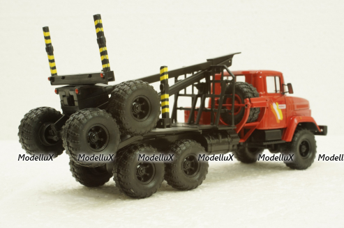 Краз-64372 лесовоз красный, Н731, Наш Автопром 1:43