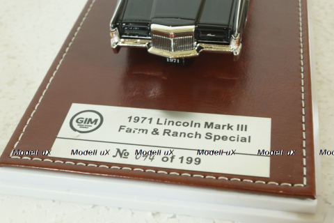 Lincoln Mark III Farm and Ranch 1972 black, Limited Edition 199 pcs, 012B, GIM 1:43