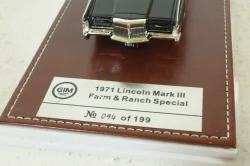 Lincoln Mark III Farm and Ranch 1972 black, Limited Edition 199 pcs, 012B, GIM 1:43